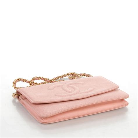 Chanel Timeless Wallet On Chain Caviar Pink 